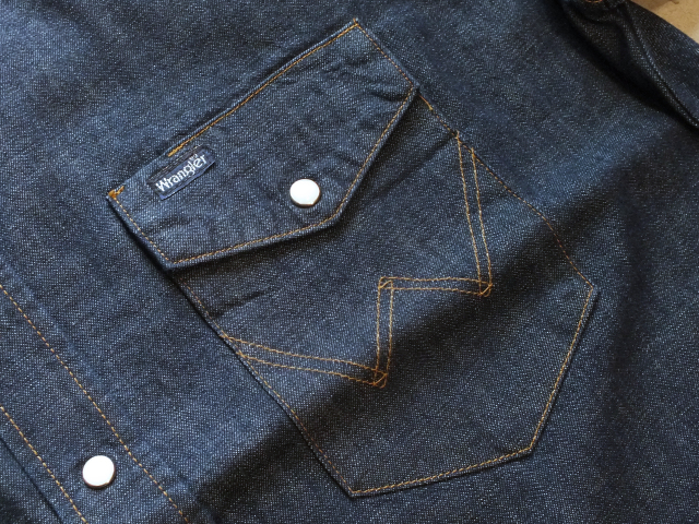 【送料無料】Wrangler US ORIGINAL 127MW DENIM WESTERN SHIRTS ONEWASH