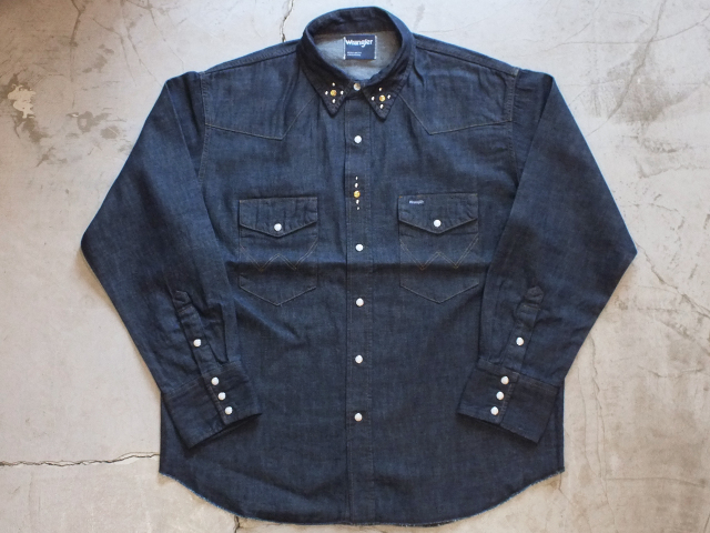 【送料無料】Wrangler US ORIGINAL 127MW DENIM WESTERN SHIRTS ONEWASH